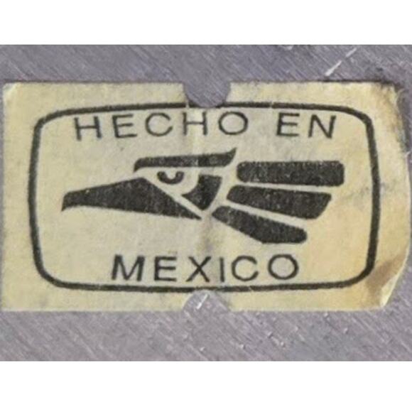 Vintage Rectangular Tray 17x6x1 Swirl Design Made in Mexico ?Pewter or ?Sterling - Picture 3 of 5